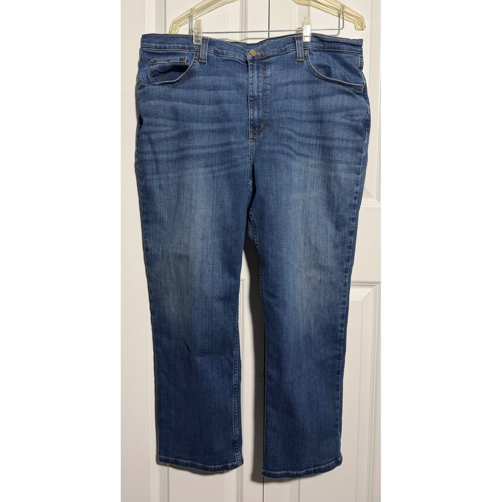 LL Bean Jeans Mens 40x28 Blue Excellent 1912 Coolmax Straight Leg Stretch